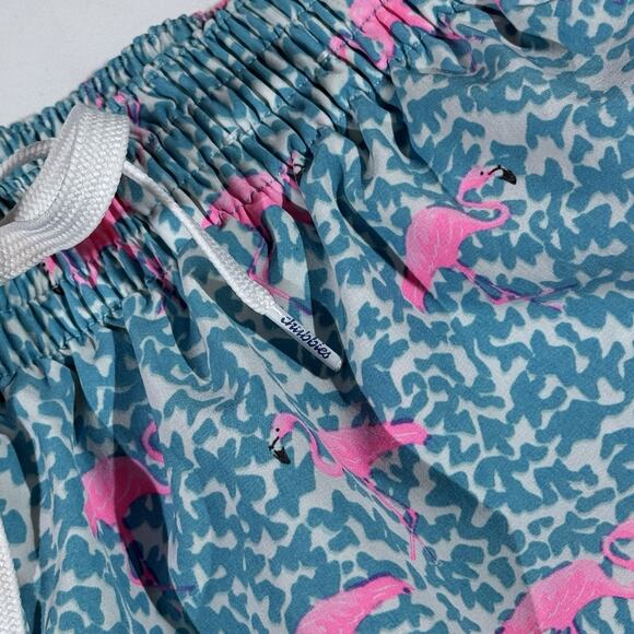 Chubbies Flamingo Camo Swim Trunks Men’s Medium 4” Inseam Quick Dry Shorts - Picture 2 of 8